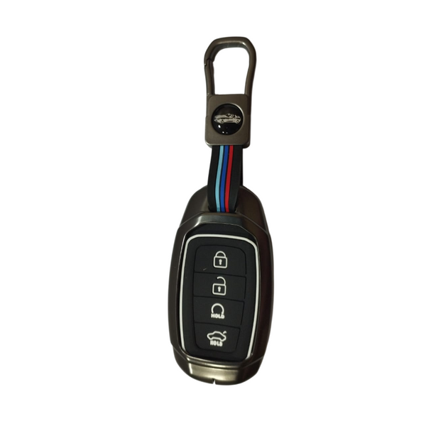 Metal Key Cover For Hyundai : Tucson 2022 4 Button Smart Key