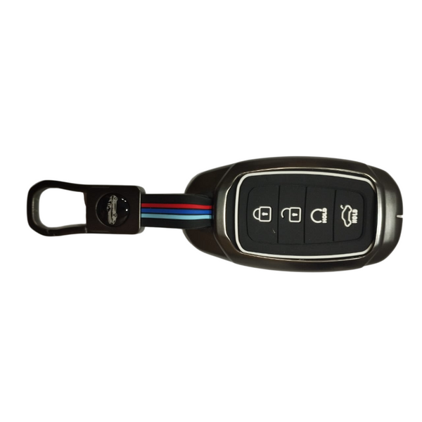Metal Key Cover For Hyundai : Tucson 2022 4 Button Smart Key
