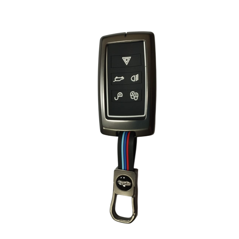 5 Button Metal Key Cover For Range Rover : Sport, Evoque, Velar, Discovery, Defender (2018, 2019, 2020, 2021)