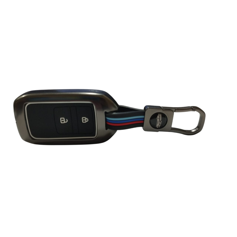Car 2 Button Metal Key Cover For Honda Elevate