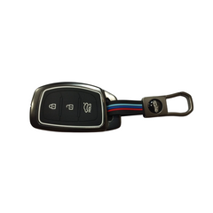 Car 3 Button Smart Key Metal Key Cover for Hyundai Grand i10 NIOS, Asta, Venue, i20, Aura, Exter, Creta, Elantra