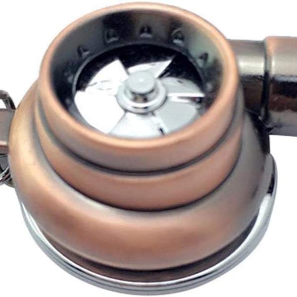 Mini LED Turbo Turbocharger Keychain Spinning Turbine Key Chain Ring Pendant Whistle Sound Keyfob Keyring Car Interior Accessory