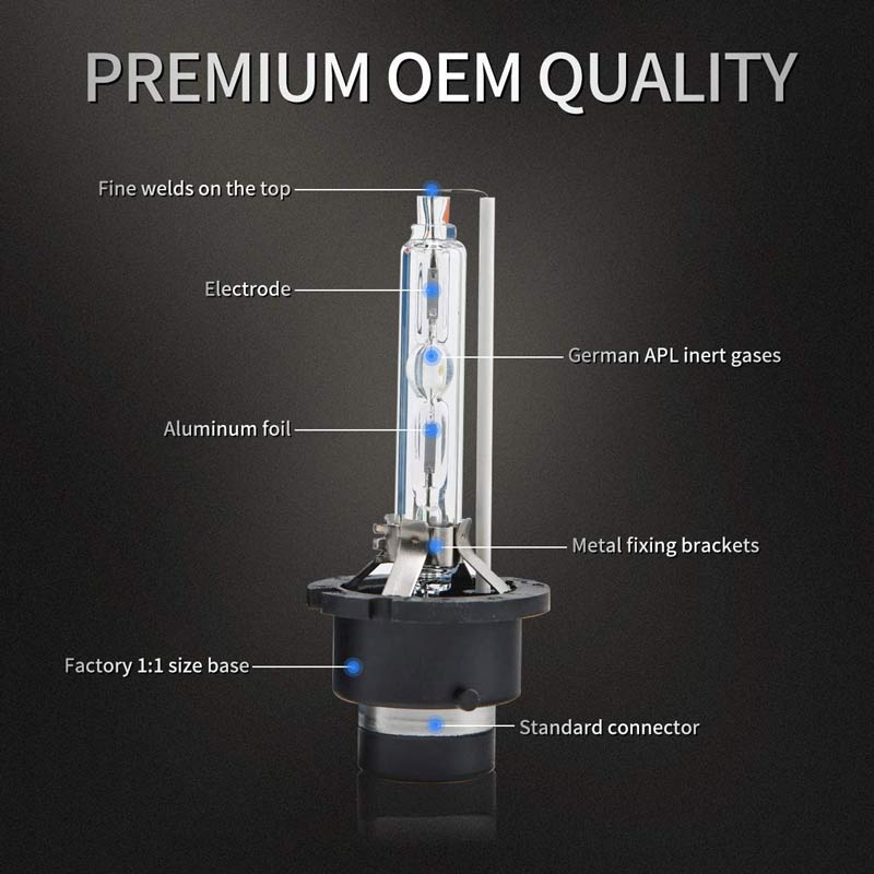 2pcs D2S HID Bulbs 35W 4200K Xenon HID Headlight Bulb