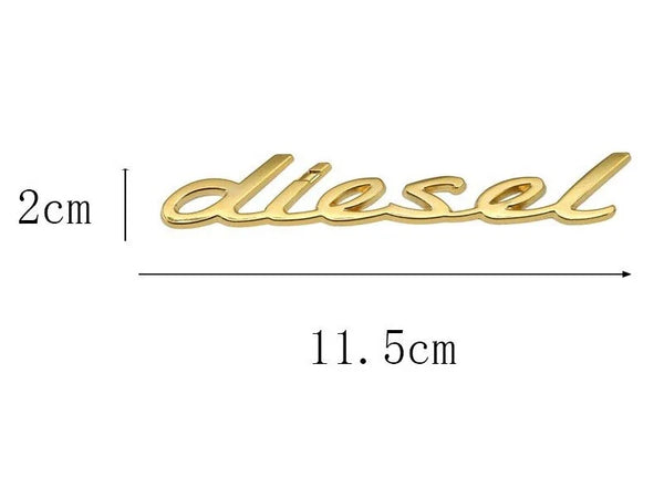 1x Matte diesel Metal Sticker Emblem Badge Decal Bumper Turbo Engine Edition