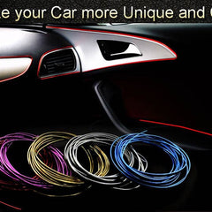 Gold 5M Edge Gap Interior Line Moulding Trim Molding Strip Decor For Car