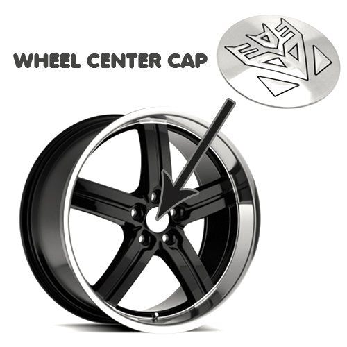 4pcs Trans Decepticon Emblem Car Wheel Center Hub Cap Caps Badge Sticker Decal 60mm