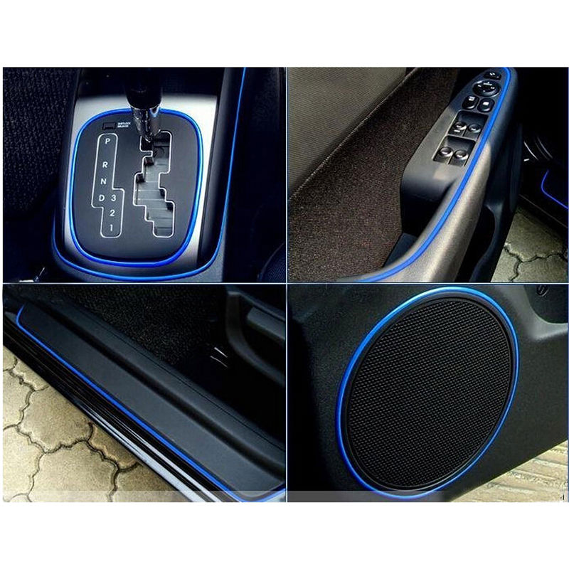 2M Car Decoration Sticker Thread Stickers Auto Car Indoor Decal sticker (Blue)