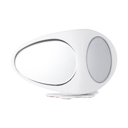 2pcs 3R Car Double Side Blind Spot Rearview Mirror HD 360 Wide Angle Reversing Auxiliary Mirror - WhiteRight & Left