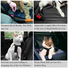 1pc Dog Seat Belt, Pet Dog Cat Car Seat belt Harness Safety - Adjustable Safety Belt Pet Leash (45-70cm)