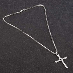 Dominic Toretto Fast and Furious Cross Pendant Necklace Vin Diesel Necklace Men