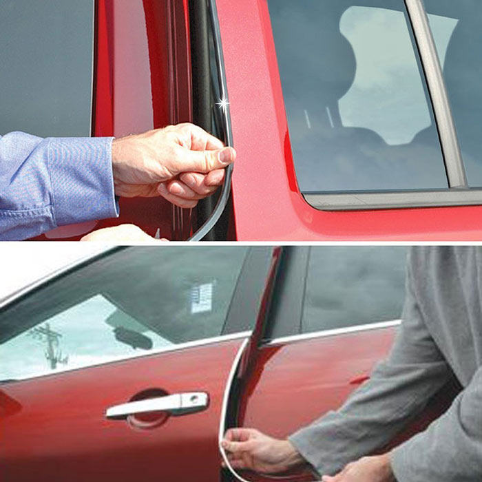 Transparent 5.6M Car Door Edge Lip Strip Guard Protector Moulding Trim Anti Dent Scratch