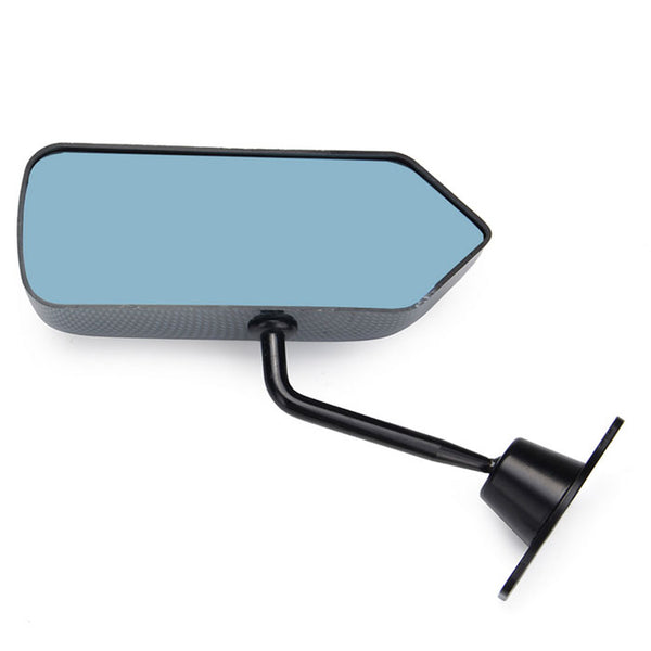 2pcs Adjustable F1 Style Car Side Rearview Mirrors Carbon Fiber Color Blue Mirror