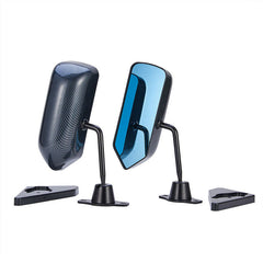 2pcs Adjustable F1 Style Car Side Rearview Mirrors Carbon Fiber Color Blue Mirror