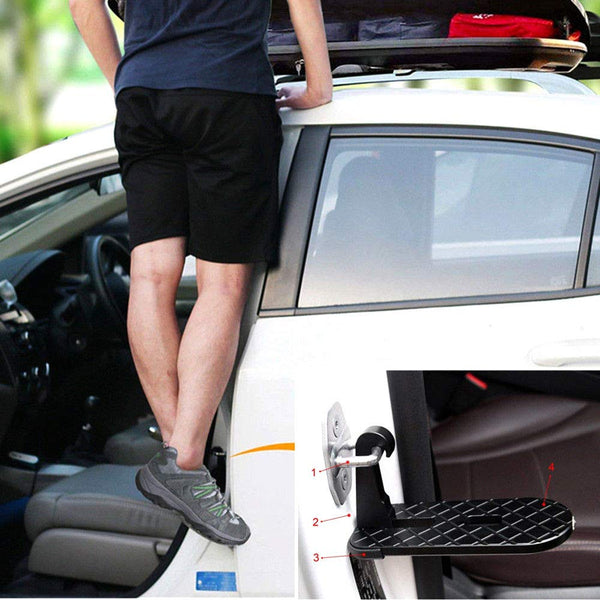 Folding Car Door Latch Hook Step Mini Foot Pedal Ladder for Jeep SUV Roof