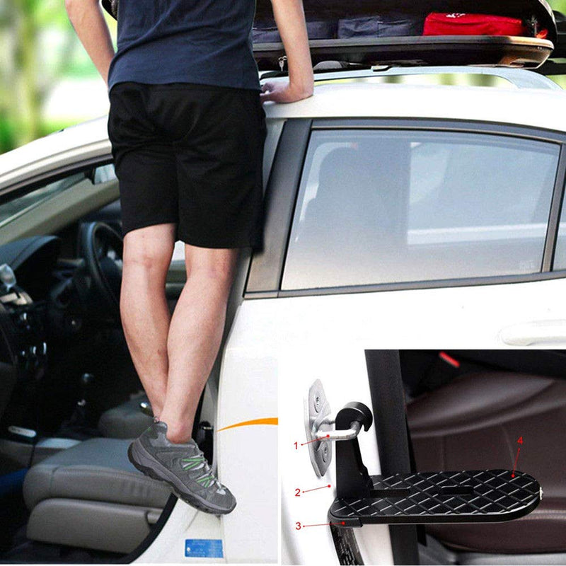 Folding Car Door Latch Hook Step Mini Foot Pedal Ladder for Jeep SUV Roof