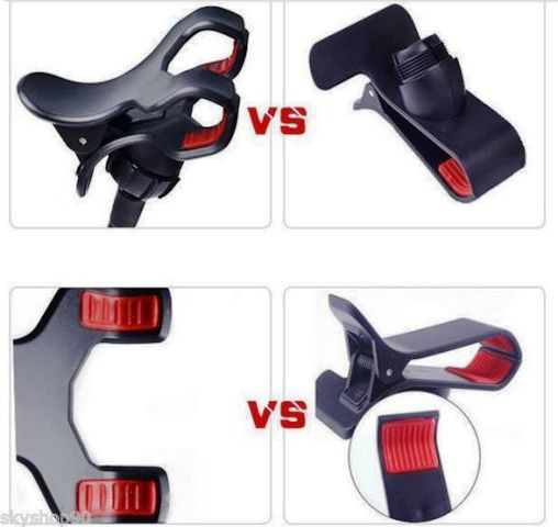 Universal Car Windshield Mount Dual Clamp Clip Bracket Mobile Holder For Smartphones