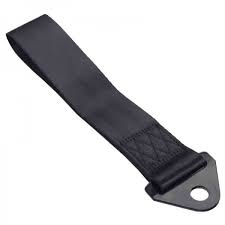 Black Tow Strap Racing Ribbon Stainless Steel Hardware