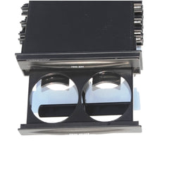 Car Universal Double/Single Din With Drink-Cup Holder And Storage Box (Black)