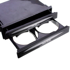 Car Universal Double/Single Din With Drink-Cup Holder And Storage Box (Black)