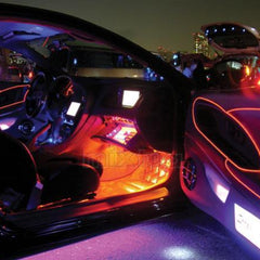 Red 13 Feet long Flexible EL Wire Glowing Neon Car Light + 1 Inverter