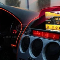 Red 13 Feet long Flexible EL Wire Glowing Neon Car Light + 1 Inverter