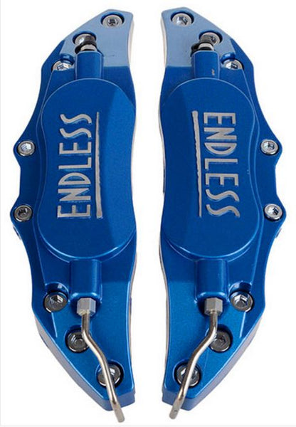 2pc Universal Car Aluminum Alloy ENDLESS Front & Rear Disc Brake Caliper Cover Small Size (Blue Color)
