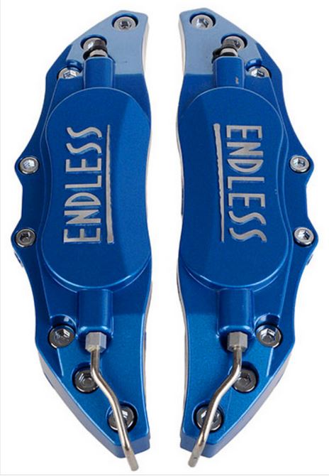 2pc Universal Car Aluminum Alloy ENDLESS Front & Rear Disc Brake Caliper Cover Small Size (Blue Color)