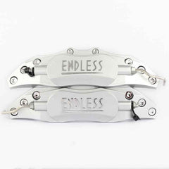 2pc Universal Car Aluminum Alloy ENDLESS Front & Rear Disc Brake Caliper Cover Small Size (Silver Color)