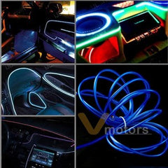 Yellow 13 Feet Flexible EL Wire Glowing Neon Car Light + Inverter