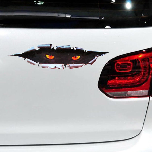 Funny Peeking Beast Eye Decor Vinyl Sticker Car Body Window SUV Door Helmet 3D Decals