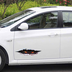 Funny Peeking Beast Eye Decor Vinyl Sticker Car Body Window SUV Door Helmet 3D Decals