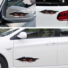 Funny Peeking Beast Eye Decor Vinyl Sticker Car Body Window SUV Door Helmet 3D Decals