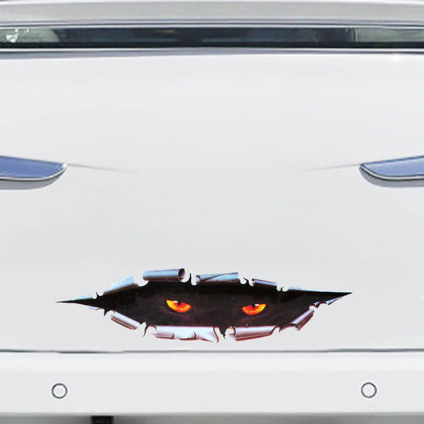 Funny Peeking Beast Eye Decor Vinyl Sticker Car Body Window SUV Door Helmet 3D Decals