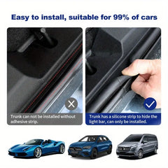 1pc Car New LED Multi-Color Trunk Atmosphere Light, With Scanning And Constant Light Mode, LED Sensor Light Strip