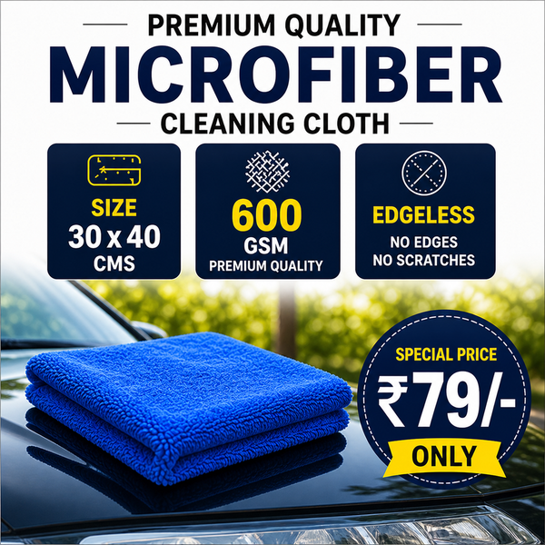 1pc Edgeless 30x40cm 600 GSM High Absorbency Microfiber Cleaning Cloth