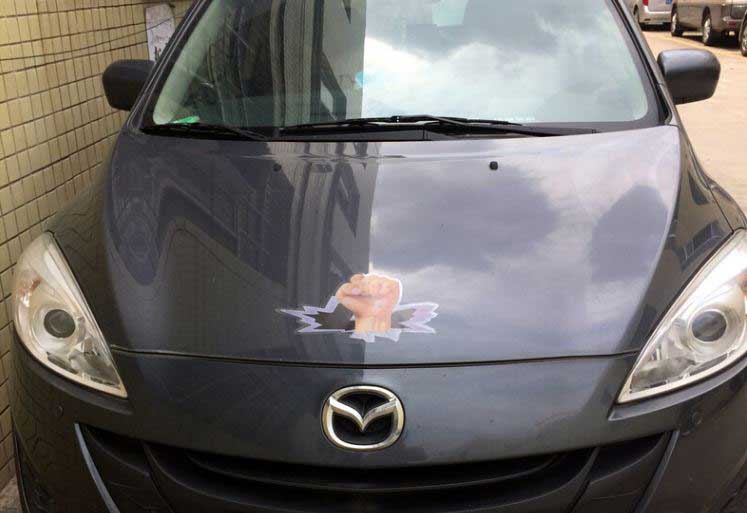 Fist Vinyl Sticker Car Body Window SUV Door Helmet 3D Decals