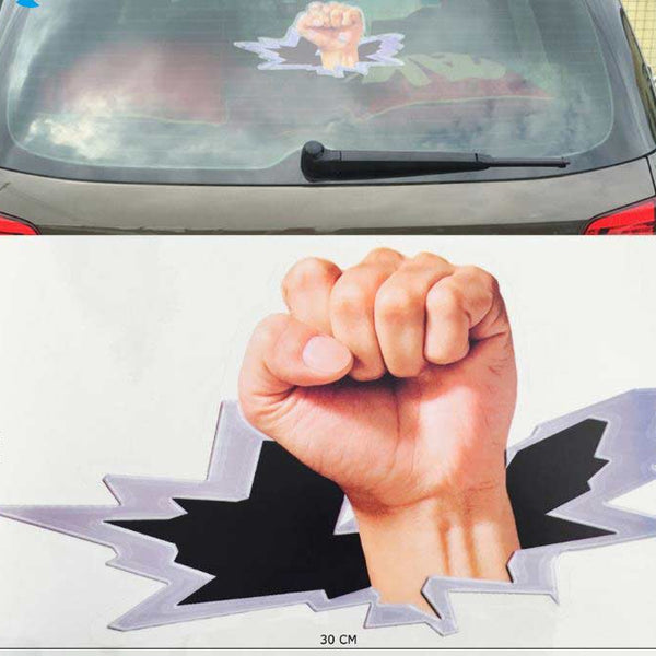 Fist Vinyl Sticker Car Body Window SUV Door Helmet 3D Decals