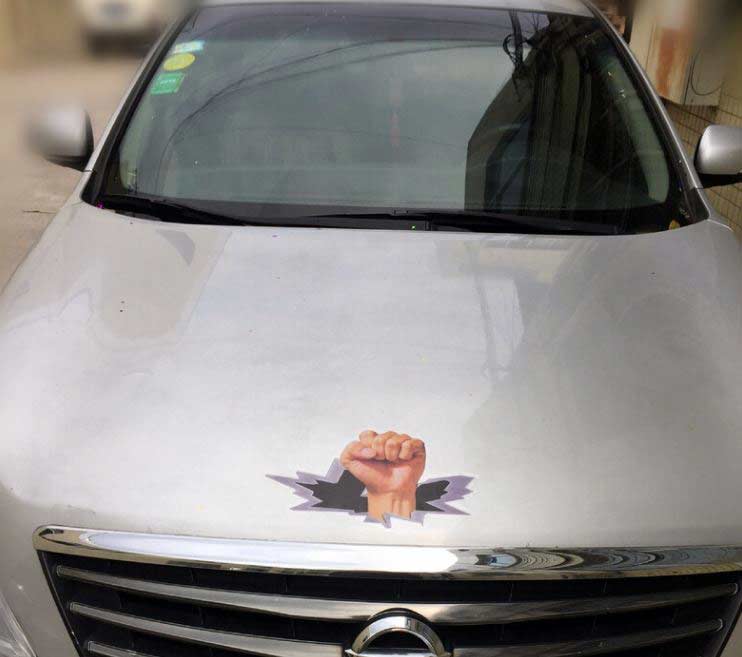 Fist Vinyl Sticker Car Body Window SUV Door Helmet 3D Decals