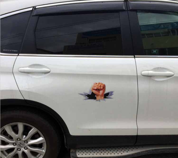Fist Vinyl Sticker Car Body Window SUV Door Helmet 3D Decals