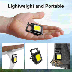 Flashlight With Bottle Opener, Magnetic Base And Folding Bracket Mini 1000 Lumens Rechargeable LED Light Cool White With 4 Modes Multifunctional Pocket Light