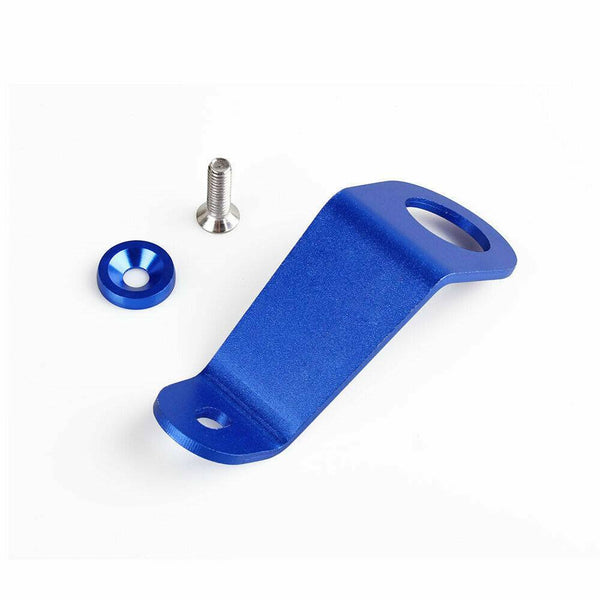 FOR EG EH CIVIC BLUE CNC BILLET ALUMINUM RADIATOR STAY MOUNT BRACKET+WASHER KIT