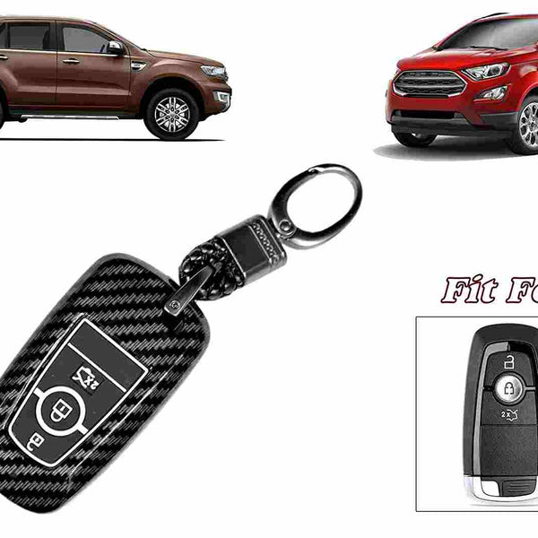 Ford Endeavour 2019-20 New Ecosport 3 Button Smart Key Cover Case With Keychain