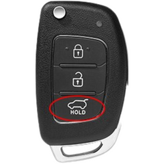 Metal Key Cover for Hyundai Grand i10 NIOS, Asta, Venue, i20, Aura, Exter, Creta, Elantra - 3 Button Flip Key