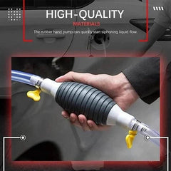 FUEL TRANSFER PUMP KIT, HIGH FLOW SIPHON HAND OIL PUMP, PORTABLE MANUAL CAR FUEL PUMP FOR PETROL DIESEL OIL LIQUID WATER TRANSFER PUMP