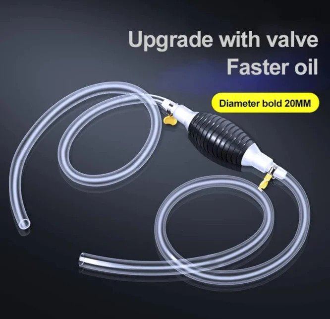 FUEL TRANSFER PUMP KIT, HIGH FLOW SIPHON HAND OIL PUMP, PORTABLE MANUAL CAR FUEL PUMP FOR PETROL DIESEL OIL LIQUID WATER TRANSFER PUMP