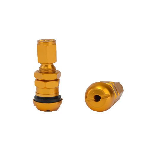 4pcs golden Bolt-in Aluminum Car Wheel Tire Tubeless Valves Stem with Dust Caps