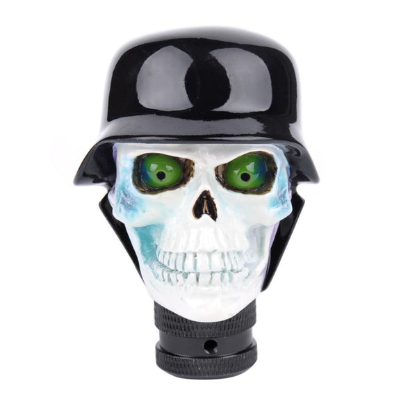 Car Universal German Helmet Skull Gear Sifter Lever Knob Wicked Carved Black