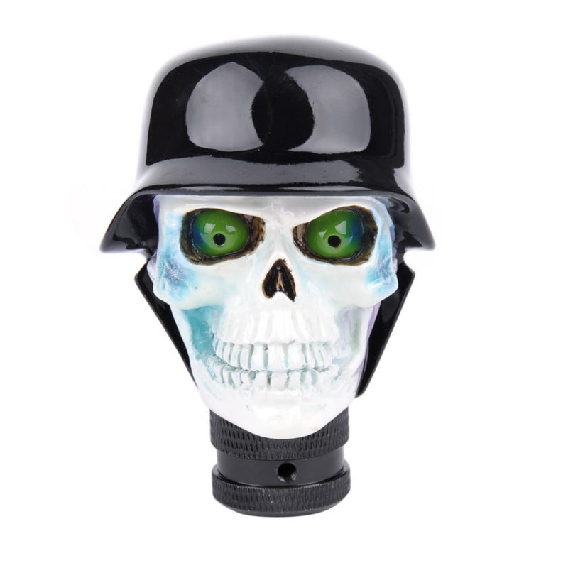Car Universal German Helmet Skull Gear Sifter Lever Knob Wicked Carved Black