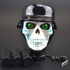 Car Universal German Helmet Skull Gear Sifter Lever Knob Wicked Carved Black