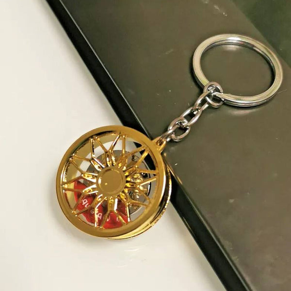 Disc Brake Steel Car Key Chain Wallet Keychain Pendant Hanging Keychain Key Charms Creative Novelty Keychain